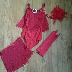 Red Flapper Dance Costume